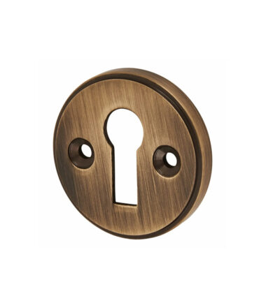 Altro Escutcheon - 40 x 40mm - Keyhole - Antique Brass