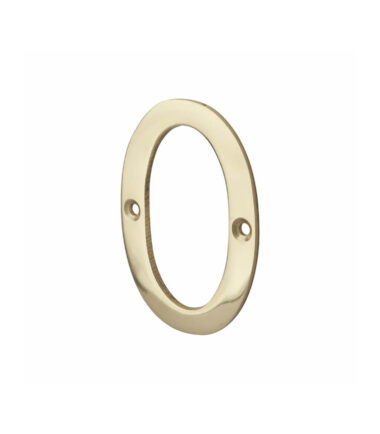76mm Numeral - 0 - Polished Brass