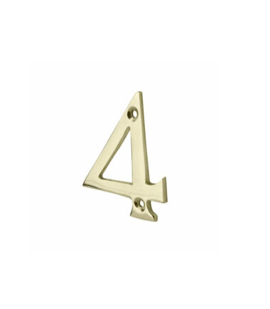 76mm Numeral - 4 - Polished Brass