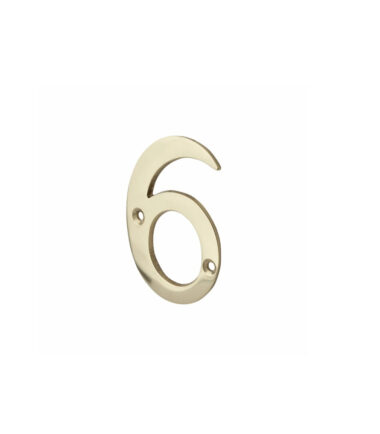 76mm Numeral - 6/9 - Polished Brass
