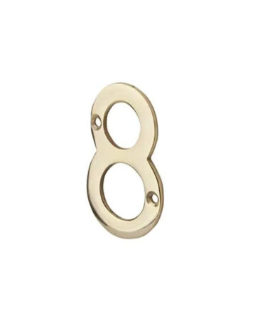 76mm Numeral - 8 - Polished Brass