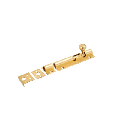 Altro Decorative Straight Barrel Bolt - 100 x 32mm - Polished Brass