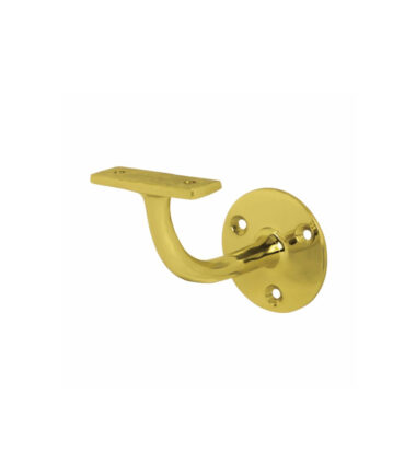 Altro Handrail Bracket - 75mm Projection - Polished Brass
