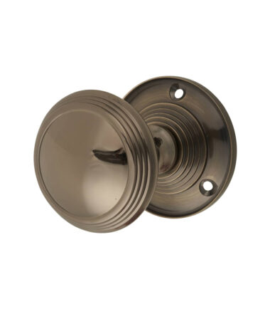Altro Lined Mortice Door Knob - 65mm Rose Diameter - Black Nickel