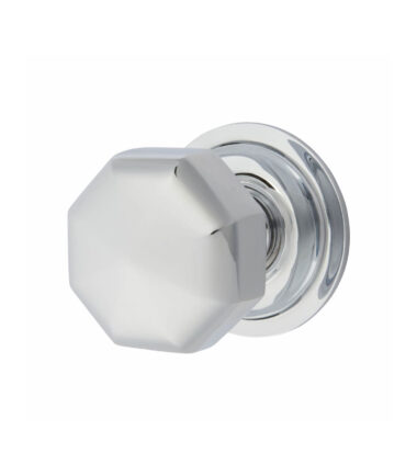 Altro Octagonal Centre Door Knob - 79mm - Polished Chrome