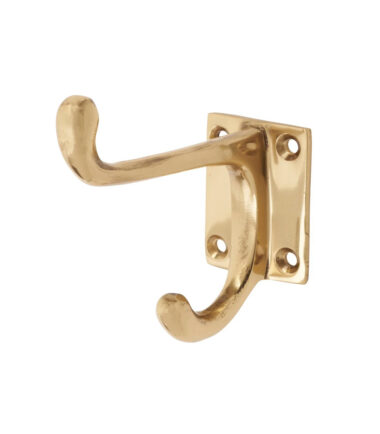 Altro Old School Single Hat & Coat Hook - 70 x 31mm - Polished Brass