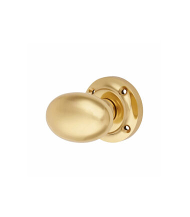 Altro Oval Mortice Door Knob - Polished Brass