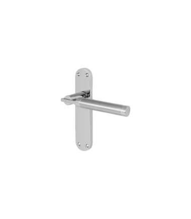 Altro Parma Latch Door Handle - 182 x 39mm - Satin/Polished Chrome