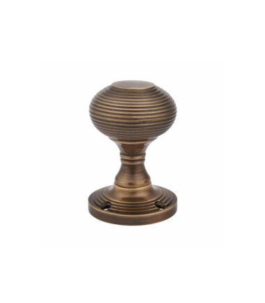 Touchpoint Beehive Mortice Door Knob - Antique Brass