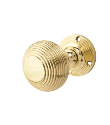 Touchpoint Beehive Mortice Door Knob - Polished Brass