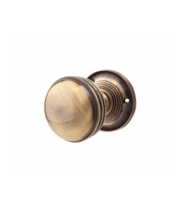 Touchpoint Ringed Mortice Door Knob - Antique Brass