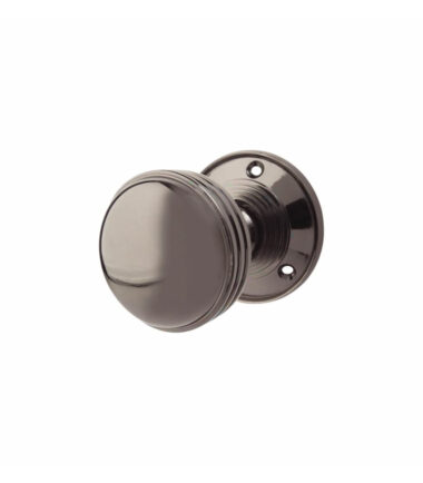 Touchpoint Ringed Mortice Door Knob - Black Nickel