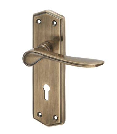 Touchpoint Rome Door Lock Handle - Antique Brass