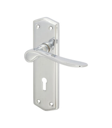 Altro Rome Lock Door Handle - Keyhole - 170 x 50mm - Polished Chrome