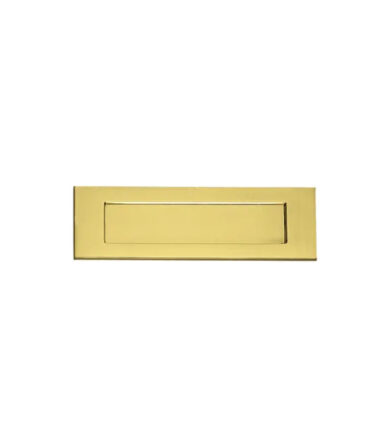 Altro Victorian Plain Edge Letter Plate - 306 x 99mm - Polished Brass