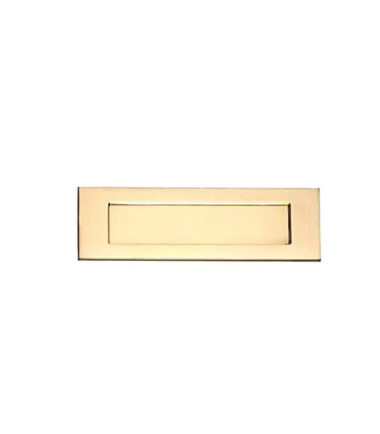 Altro Victorian Plain Edge Letter Plate - 359 x 113mm - Polished Brass