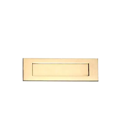 Altro Victorian Plain Edge Letter Plate - 406 x 126mm - Polished Brass