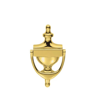 Altro Victorian Plain Edge Urn Door Knocker - 165 x 60mm - Polished Brass