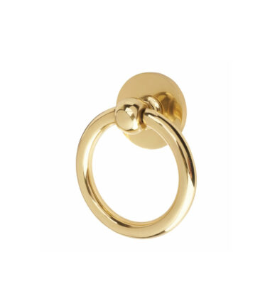 Altro Victorian Ring Door Knocker - 134 x 102mm - Polished Brass