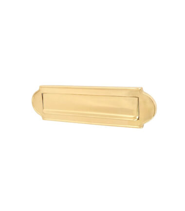 Altro Victorian Shaped Letter Plate - 277 x 77mm - Polished Brass