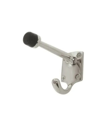 Cubical Single Hat & Coat Hook with Buffer - 85 x 55mm - Polished Chrome