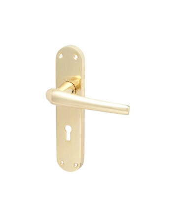 Hampstead Naples Door Lock Handle - Polished Brass