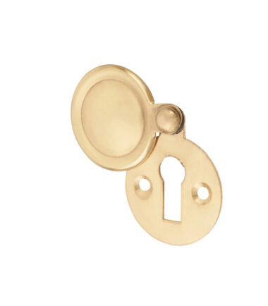 Altro Victorian Covered Escutcheon - 31 x 31mm - Keyhole - Polished Brass