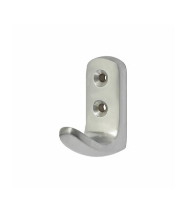 Heavy Duty Single Coat Hook - 45 x 43mm - Satin Chrome