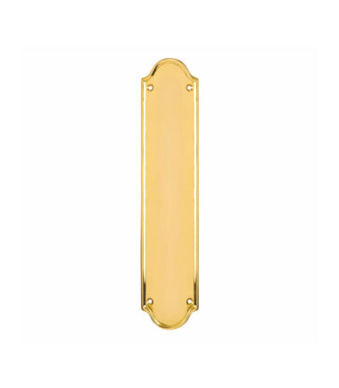 Solid Brass Traditional Plain Entrance Finger Plate - 305 x 63mm - Polished