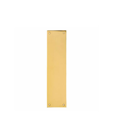 Victorian Plain Finger Plate - 305 x 70 x 6mm - Polished Brass