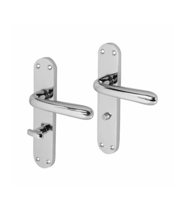 Touchpoint Arezzo Bathroom Door Handle - 182 x 39mm - Polished Chrome