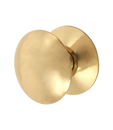 Touchpoint Budget Victorian Round Cabinet Knob - 25mm Diameter - Polished Brass