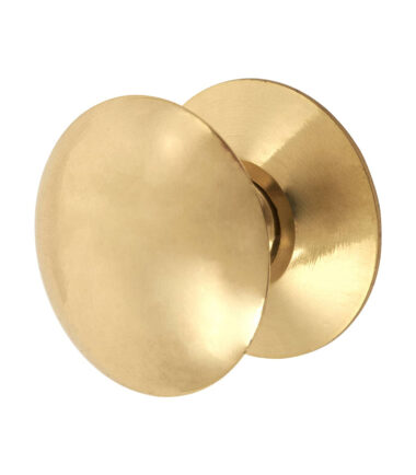 Touchpoint Budget Victorian Round Cabinet Knob - 35mm Diameter - Polished Brass
