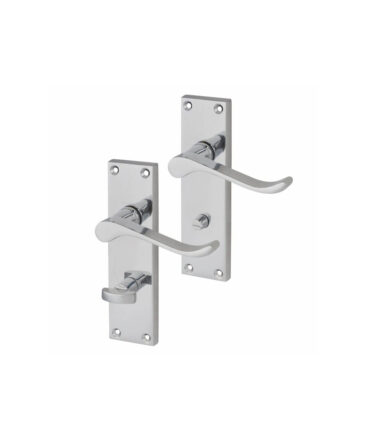 Touchpoint Budget Scroll Bathroom Door Handle - Polished Chrome (KSO - S TYPE HANDLE)