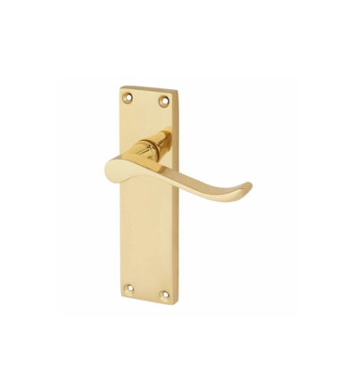 Touchpoint Budget Scroll Long Latch Door Handle - Polished Brass