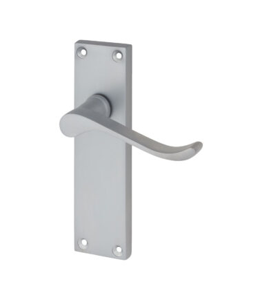 Touchpoint Budget Scroll Latch Door Handle - 155 x 42mm - Satin Chrome (KSO- S TYPEE HANDLE)