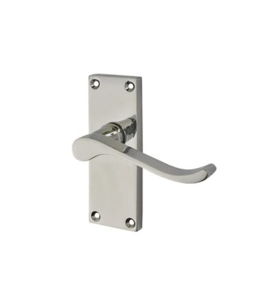 Touchpoint Budget Scroll Door Handle - Latch Set - Polished Chrome