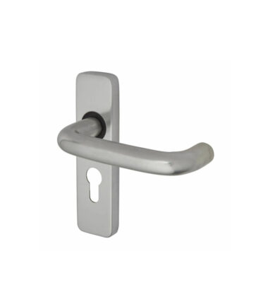 Touchpoint 19mm Puma Return to Door Lock Handle - Euro - Aluminium