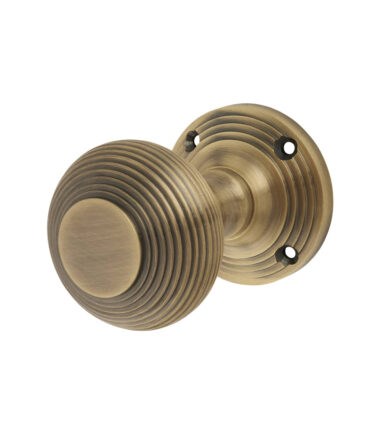 TOUCHPOINT BEEHIVE MORTICE DOOR KNOB-ANTQ. BRASS