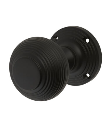 TOUCHPOINT BEEHIVE MORTICE DOOR KNOB-MATT BLACK