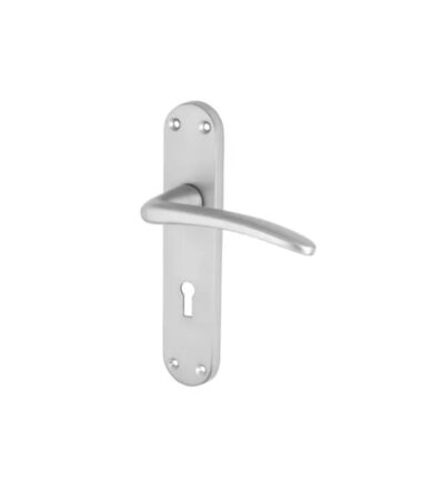 Touchpoint Salerno Door Lock Handle - Keyhole - Satin Chrome