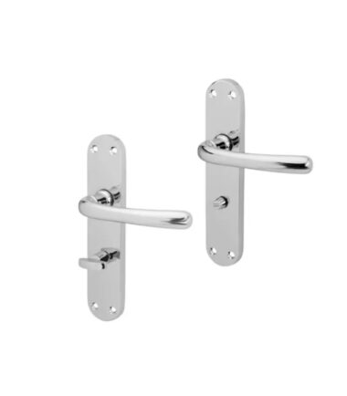 Touchpoint Sassari Bathroom Door Handle - Polished Chrome