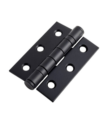 Altro Twin Ball Bearing Door Hinge - 75 x 50 x 2mm - Matt Black - Pair