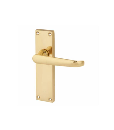 Touchpoint Victorian Straight Latch-Long Door Handle - Polished Brass