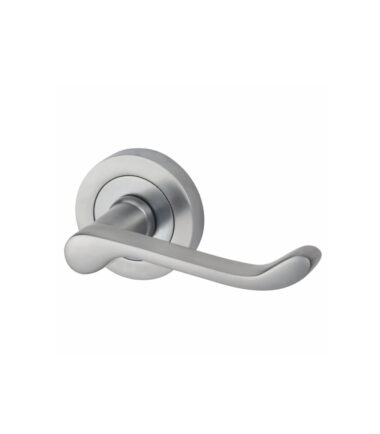 Touchpoint Victorian Summer Lever Door Handle on Rose - Satin Chrome (FSL - LIGHT (S) TYPE HANDLE) NET WT. - 0.310 KGS