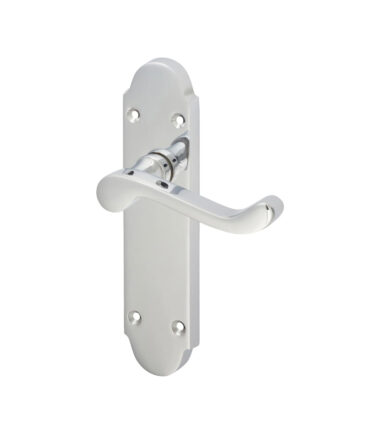 Touchpoint Victorian Summer Latch Door Handle - 168 x 40mm - Polished Chrome